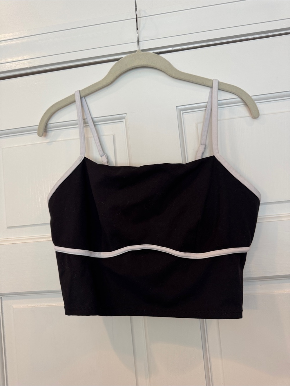 JoyLab Black Active Tank with White stripe